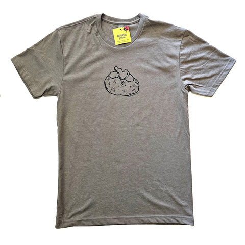 Idaho Spud “Baked Potato” T-shirt, eco-friendly waterbased inks