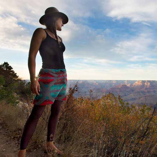 Charcoal Aztec Fleece Skirt