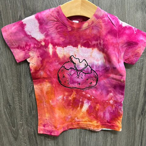 Ice Dyed Toddler Idaho Spud T-shirt, eco-friendly waterbased inks, toddler sizes