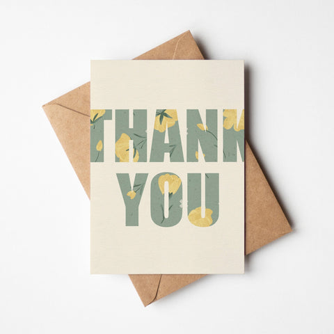 Buttercup Thank you card