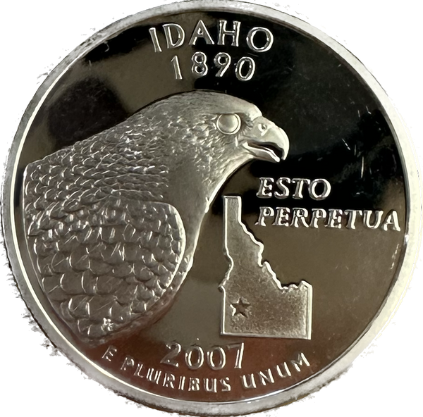Idaho State Quarter Coin Ring - Silver Proof Edition