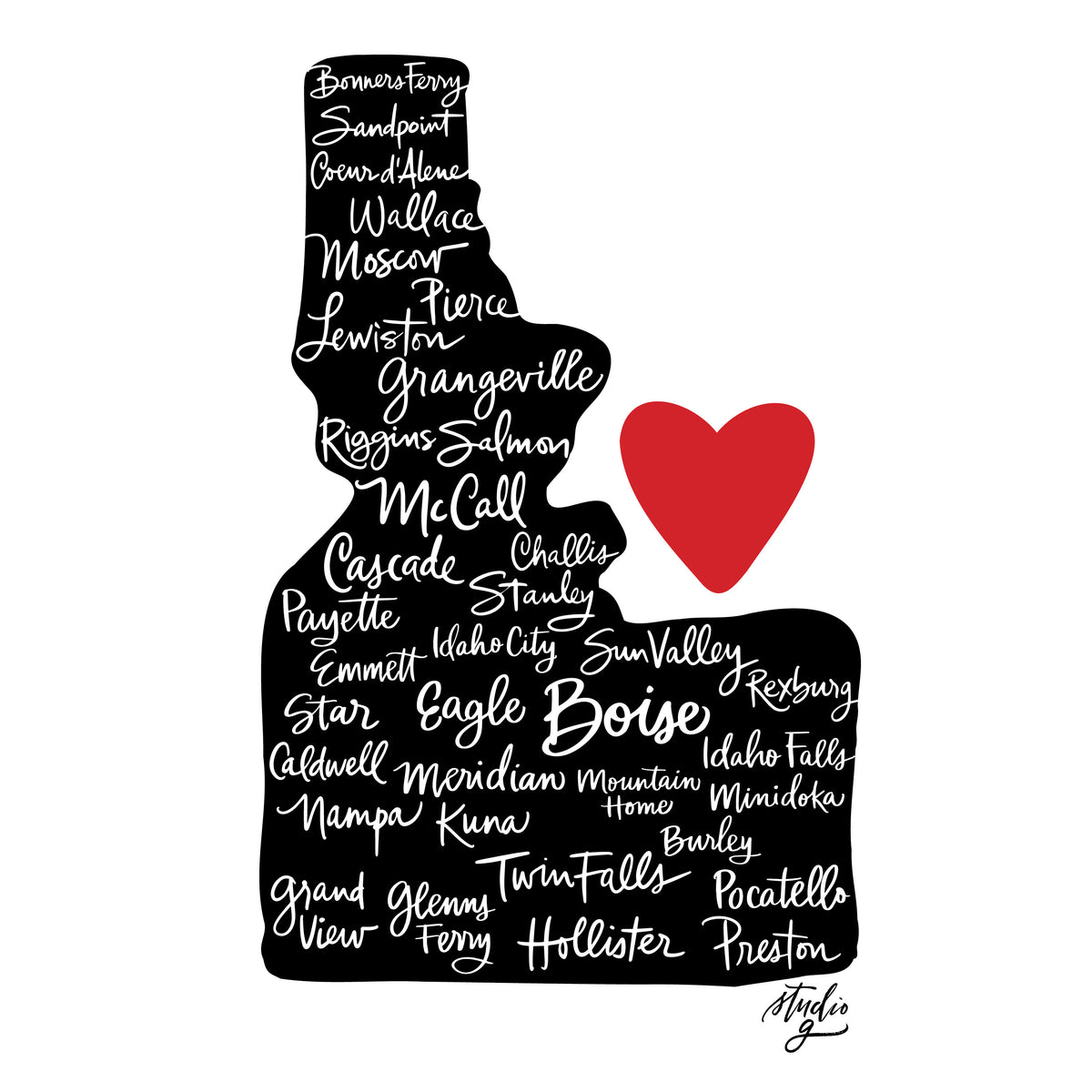 Tote Idaho Cities Handmade Idaho