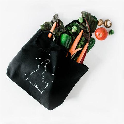 Idaho Constellation Tote Bag, Large heavy duty canvas bag
