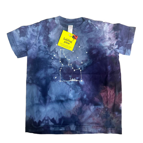 Ice Dyed Toddler Idaho Constellation T-shirt, eco-friendly waterbased inks 2T-5T