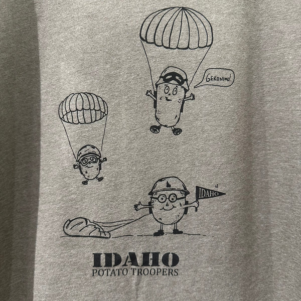 Idaho Potato Trooper T-shirt, Adult Sizes, Eco Friendly Water based Inks