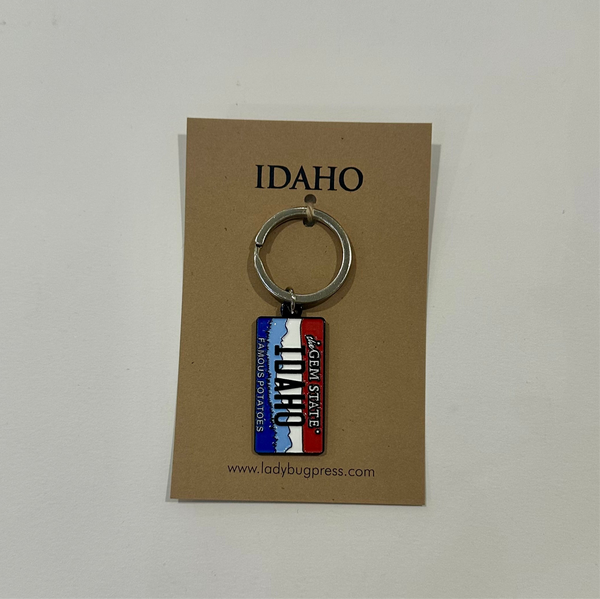 Idaho License Plate Enamel Keychain