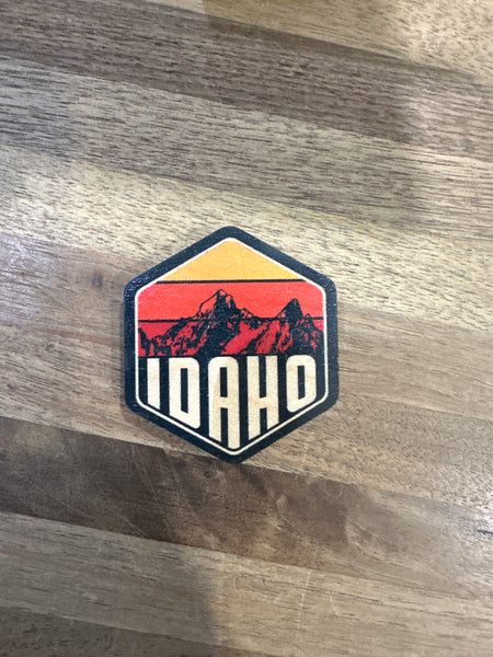 Idaho Wild Mountains Wood Magnet, CDA
