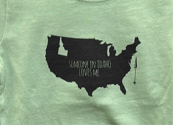 Someone in Idaho Loves Me Toddler Size, BANANA ink