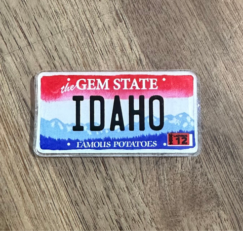 Acrylic Idaho License Plate Magnet