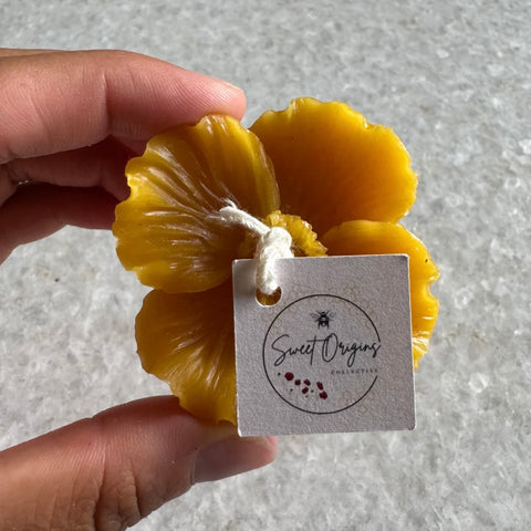 Poppy Flower Beeswax Candle 1oz