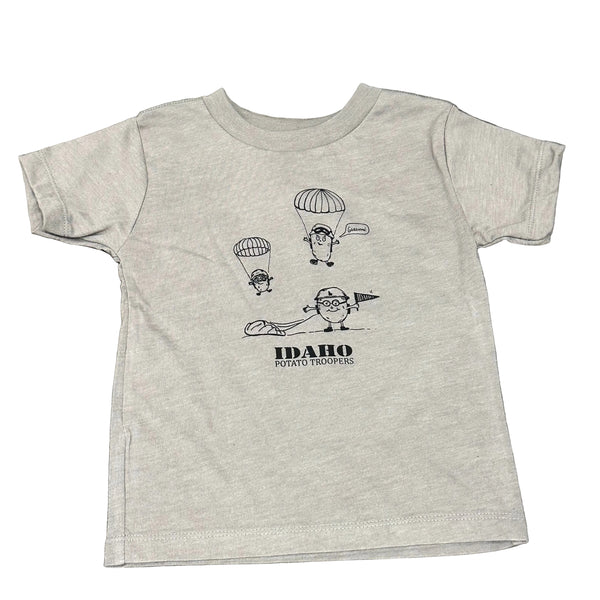 Toddler Idaho Potato Troopers T-Shirt, Eco Friendly Water based inks, Toddler Sizes