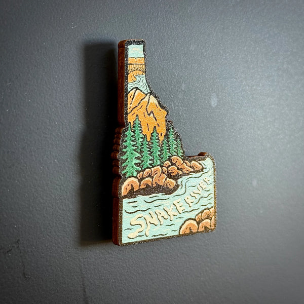 Snake River Idaho Wood Magnet, CDA
