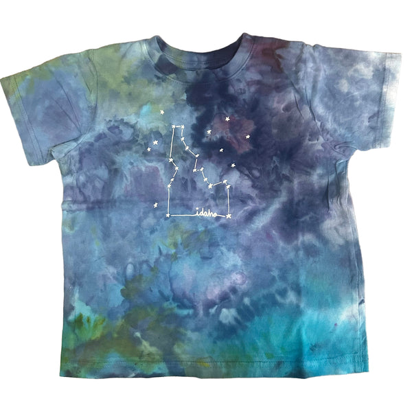 Ice Dyed Toddler Idaho Constellation T-shirt, eco-friendly waterbased inks 2T-5T