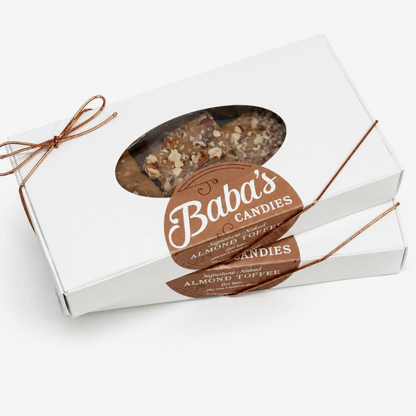 Naked (No Chocolate) Almond Toffee 8oz Gift Box