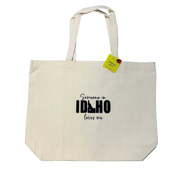 Someone in Idaho Loves Me Tote Bag, Large Heavy Duty Canvas Bag