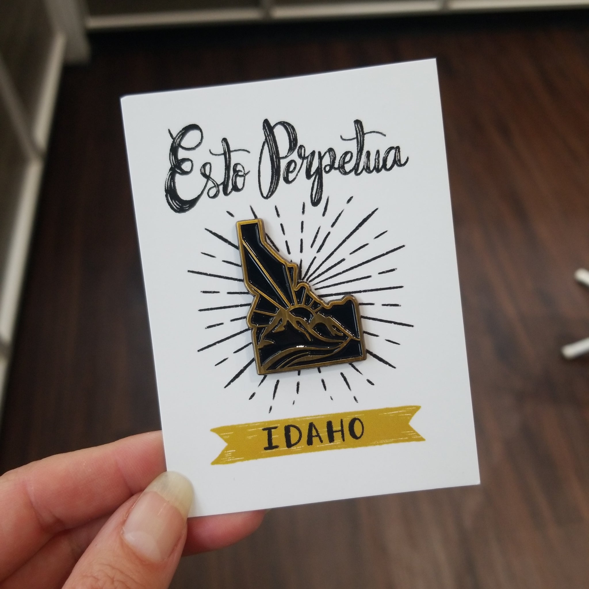Lost little things - Idaho mountain enamel pin