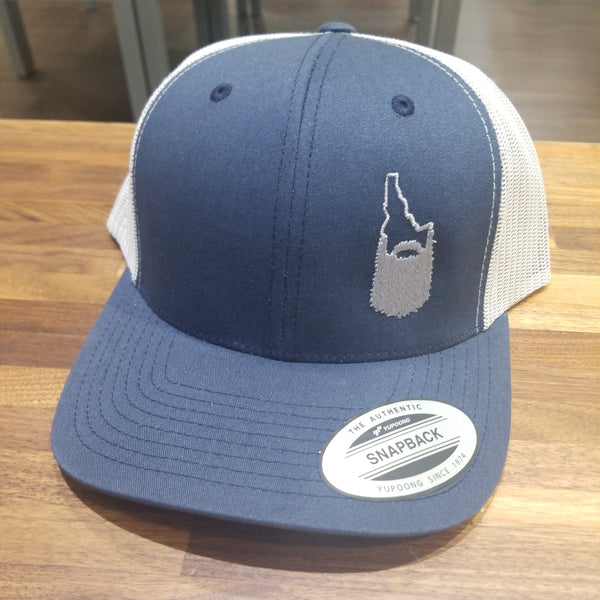 Idaho Beard Navy/Silver Snapback Trucker