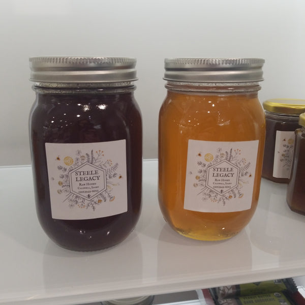 Steele Legacy Local Honey 24oz Pint Jar, Sweet Clover or Wildflower!