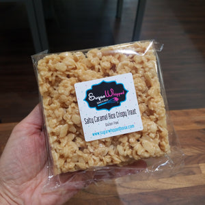 Salty caramel rice crispie treats gluten-free