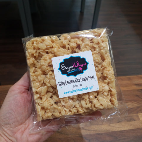 Salty caramel rice crispie treats gluten-free