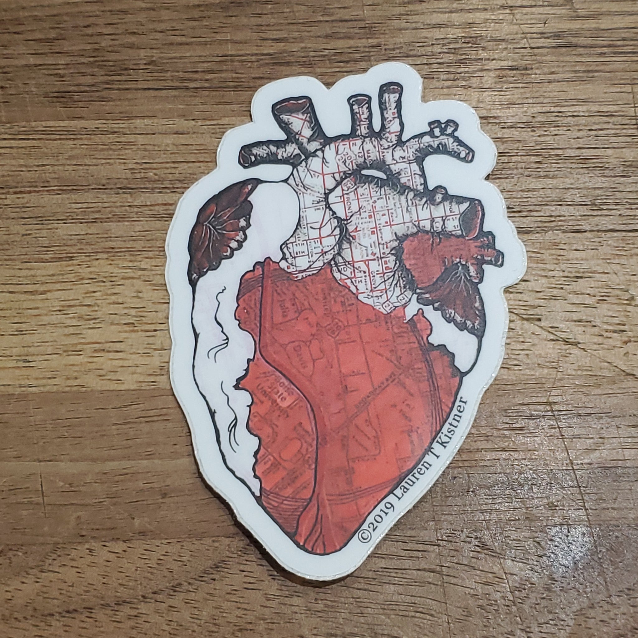 Lauren T Kistner Arts - Indoor/Outdoor Vinyl Sticker - Boise Heart