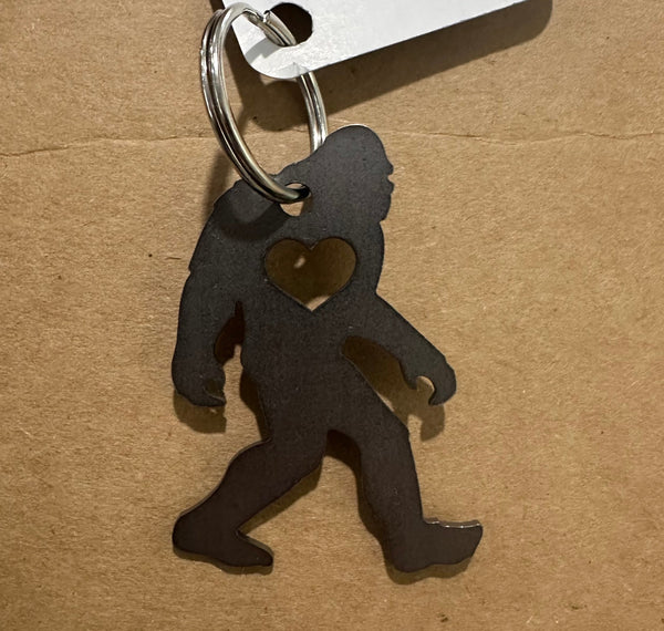 Bigfoot Steel Keychain