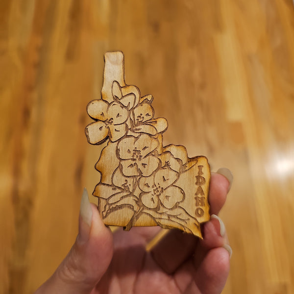 Idaho Syringa, Idaho’s State Flower Wood Magnet