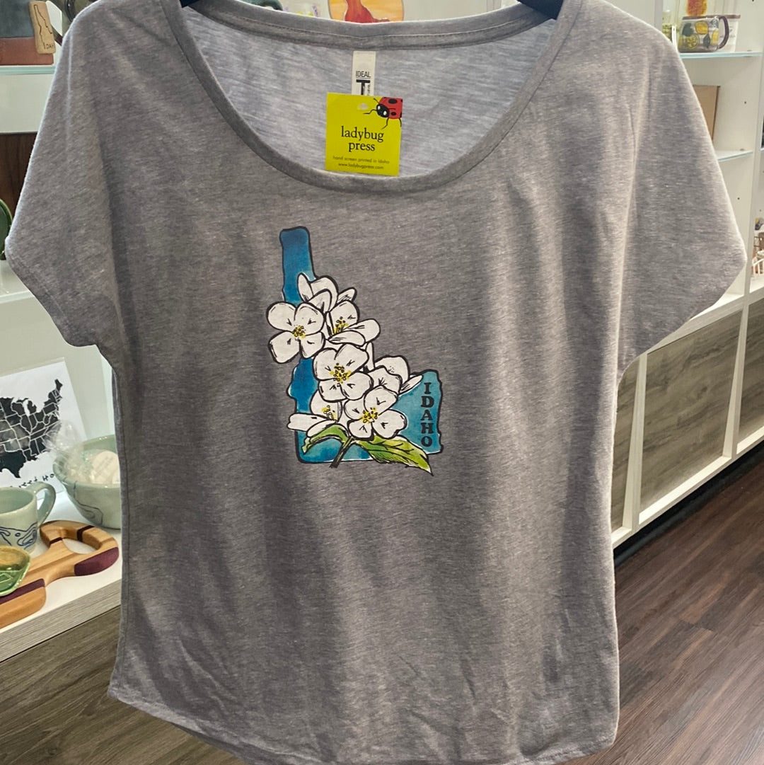 Idaho Syringa Tshirt, eco-friendly waterbased inks