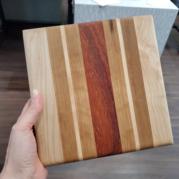 8" X 8" X 1.25"Bar Board Exotic Hardwood Cutting Board