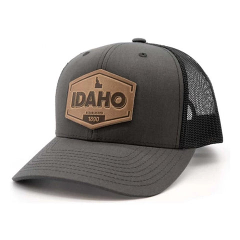 Idaho Established 1890 Leather Patch Gray Hat