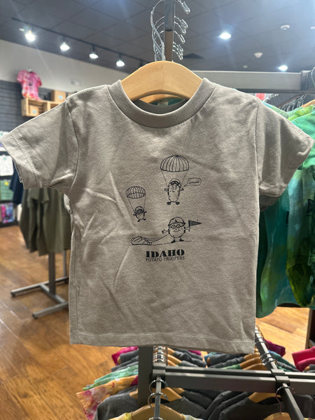 Toddler Idaho Potato Troopers T-Shirt, Eco Friendly Water based inks, Toddler Sizes