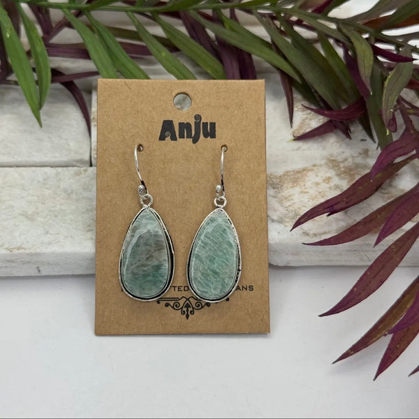 Kashi Semiprecious Amazonite Earrings