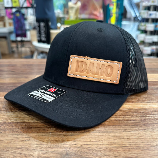 Idaho Embossed Leather Trucker Hat