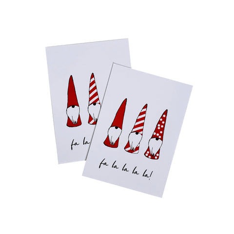 fa la la gnomes gift tag, 6 pack