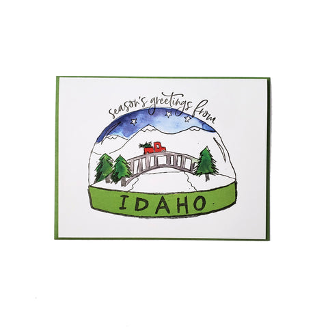 Idaho Snowglobe seasons greetings