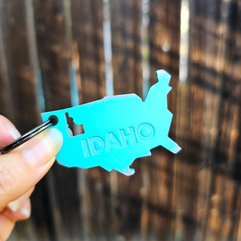 Fosterweld USA IDAHO Stamped Bottle Opening Keychain