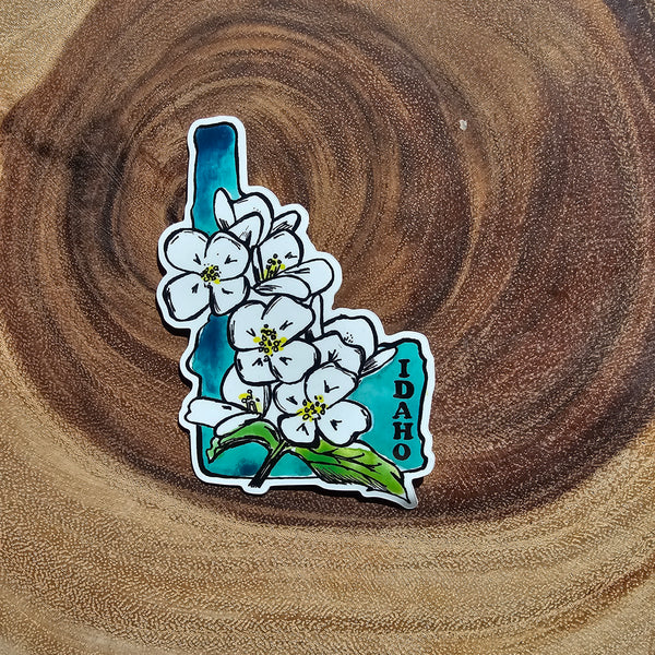 Idaho Syringa Sticker, Idaho’s State Flower