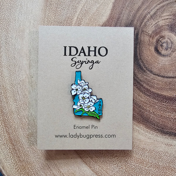 Idaho Syringa, Idaho’s State Flower Enamel Pin