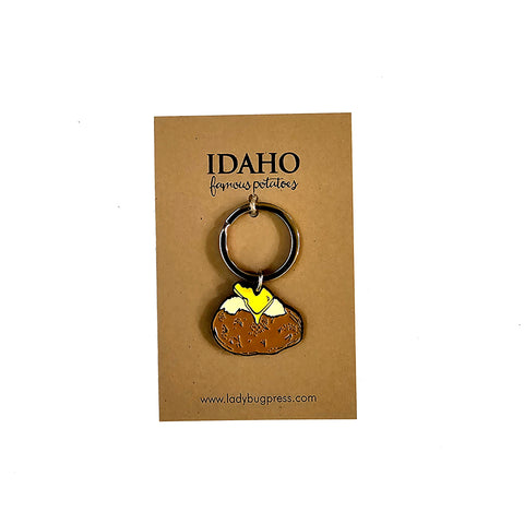 Idaho Spud Enamel Keychain