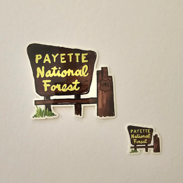 Payette National Forest Sign Sticker