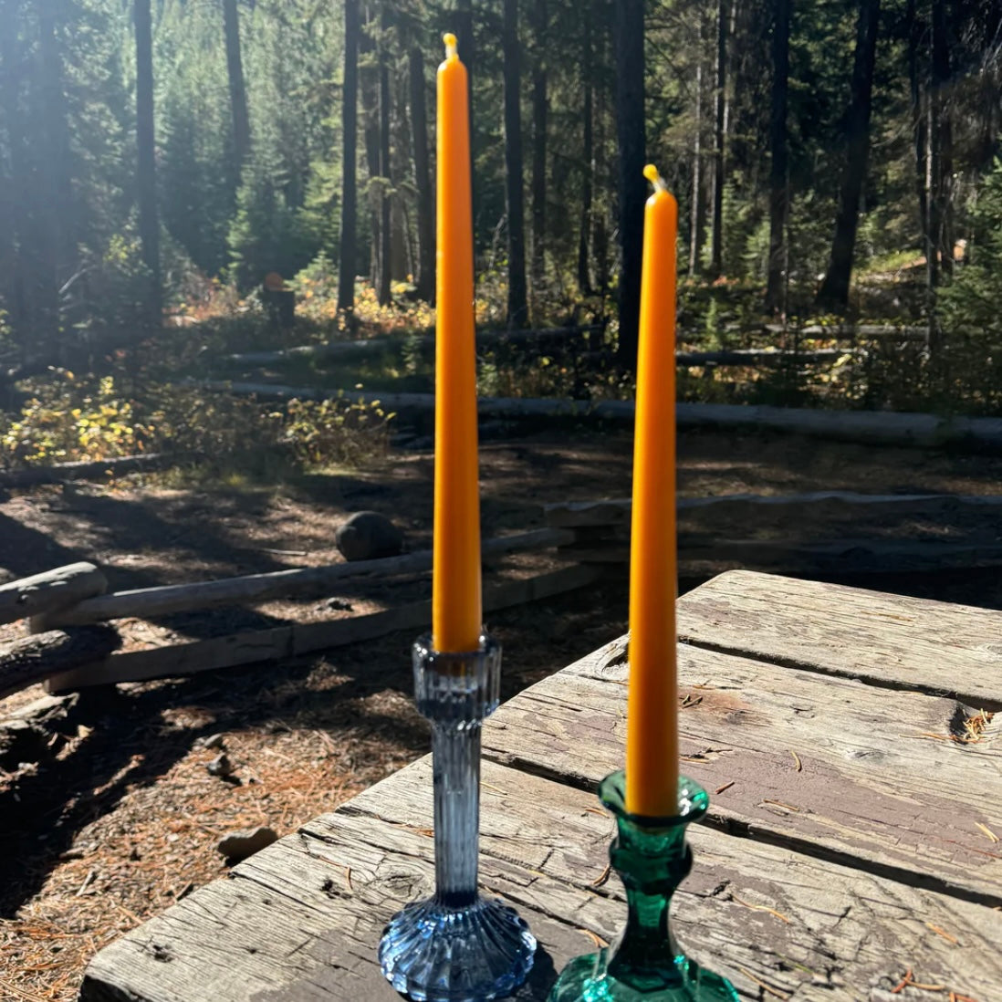 10” Taper 2pack Beeswax Candles 4oz