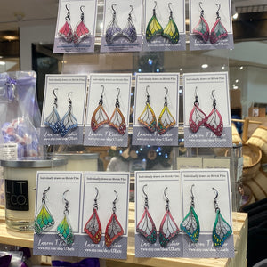 Lauren T Kistner Arts - Butterfly Dangle Earrings