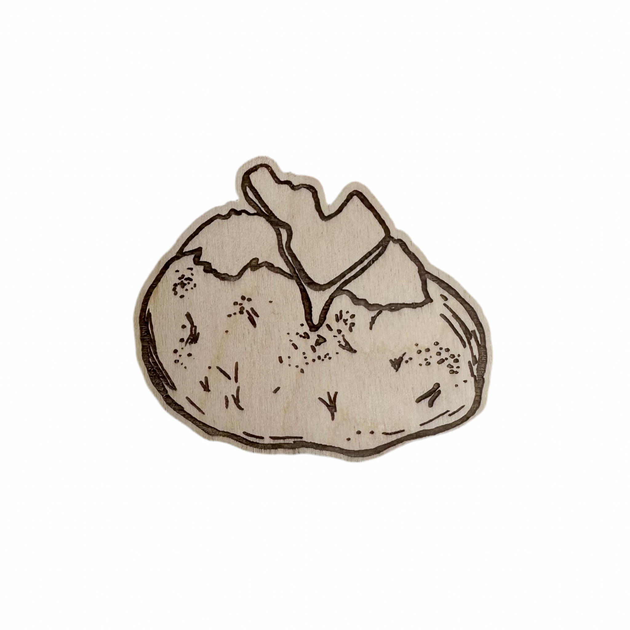 Idaho Spud Wood Magnet