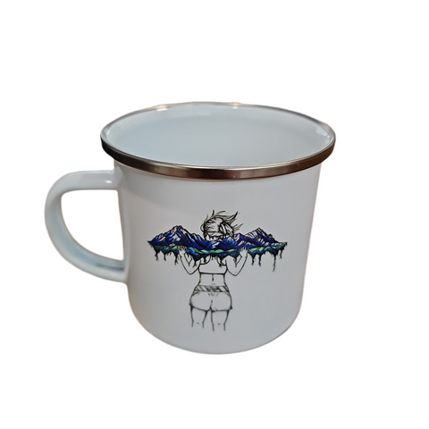 Mountain Girl Enamel Mug