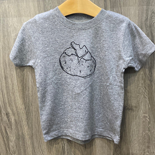 Toddler Idaho Spud T-shirt, eco-friendly waterbased inks, toddler sizes