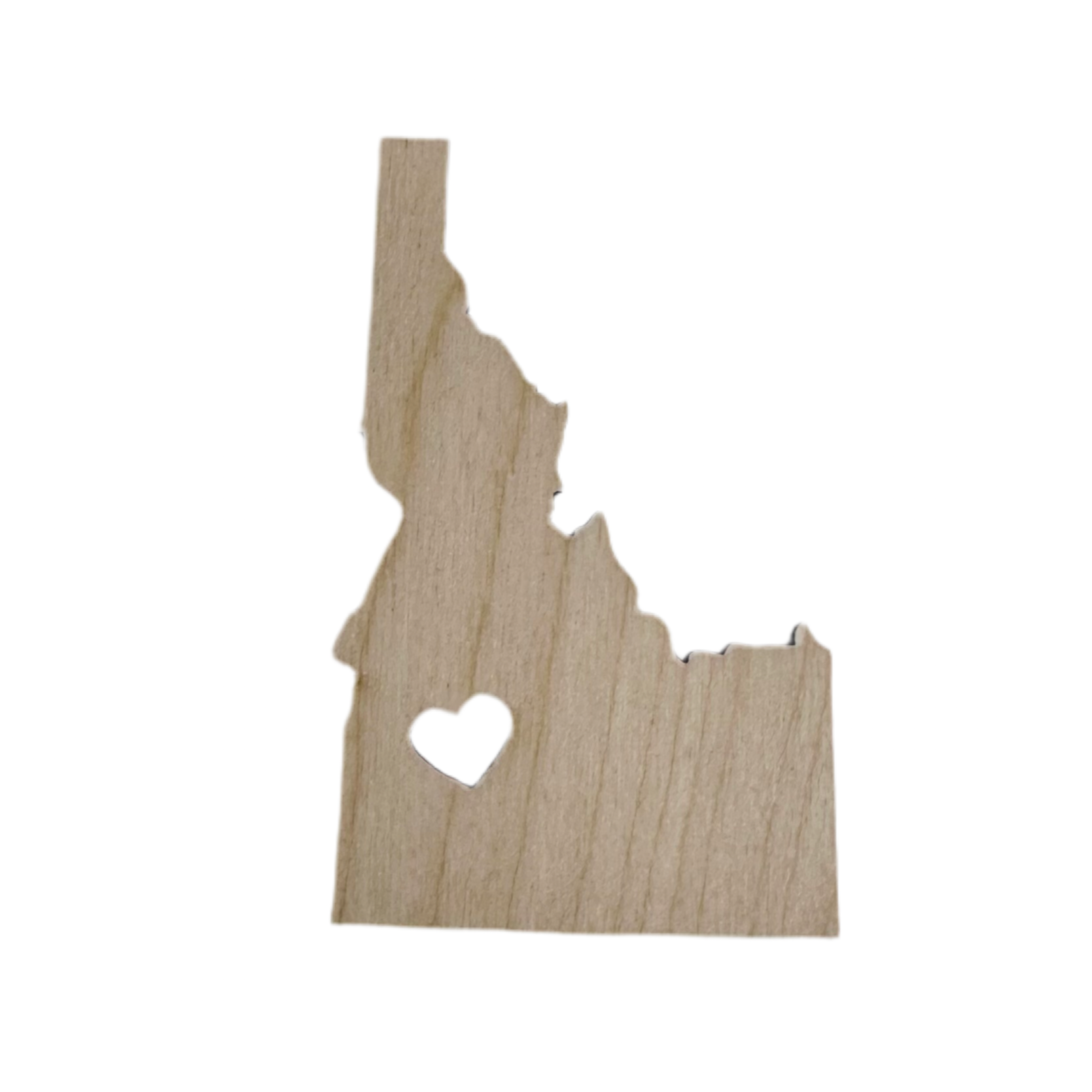 Idaho Heart Cut Out, Wood Magnet