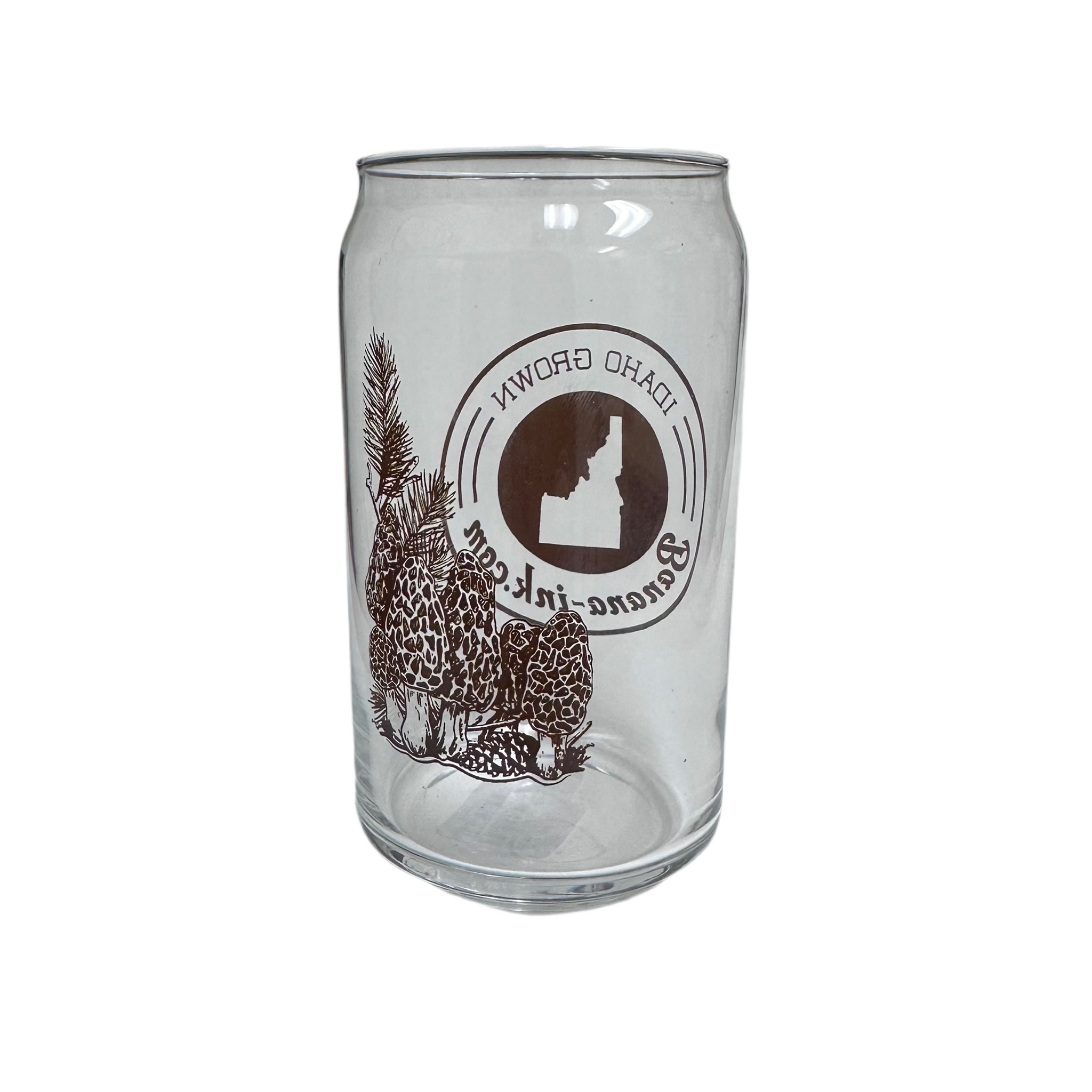 Idaho Morel Can Glass, Banana Ink