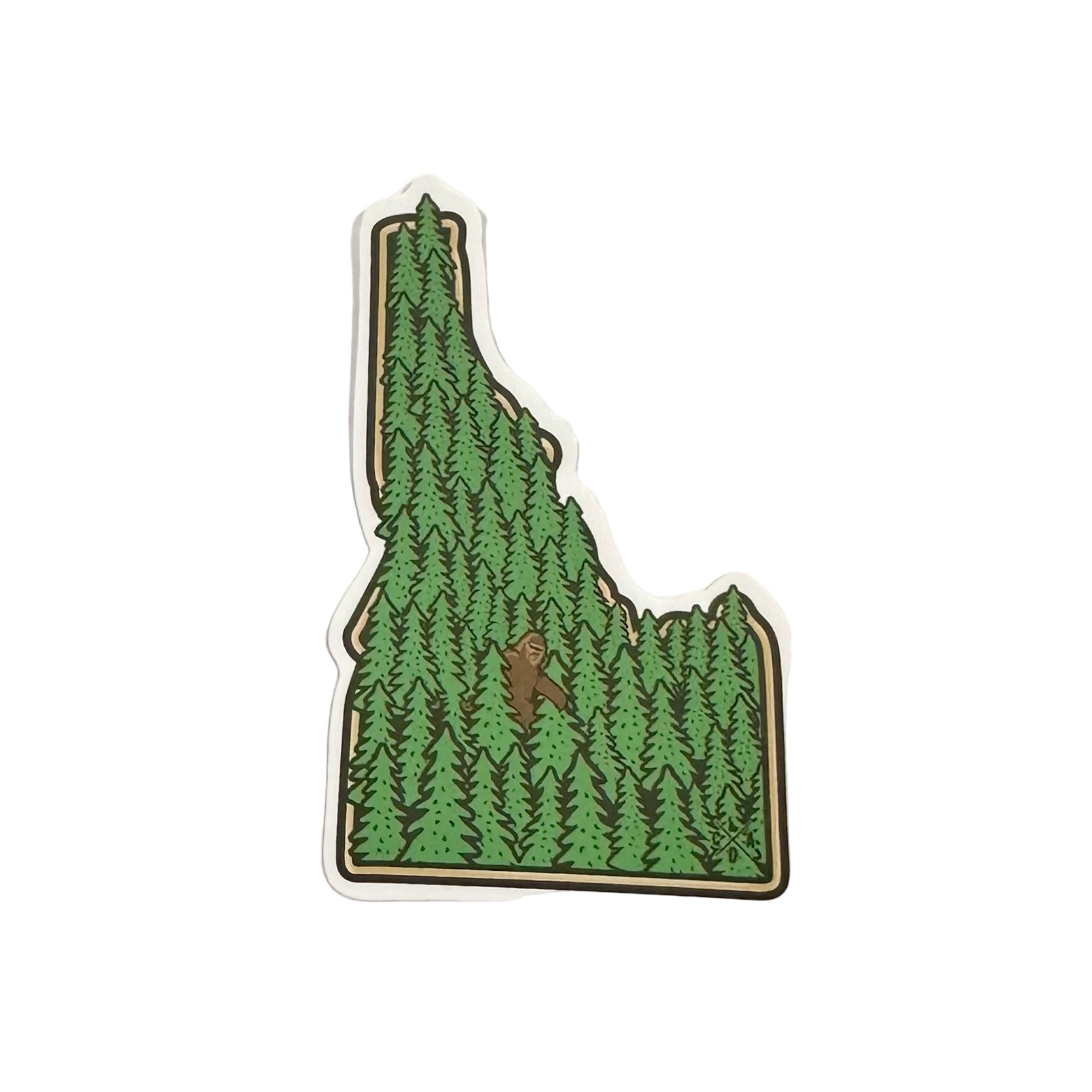 Peek a Boo Bigfoot Sticker, CDA