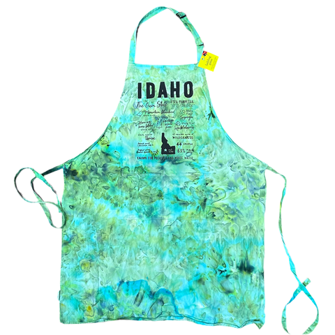 Ice Dyed Idaho Facts Apron