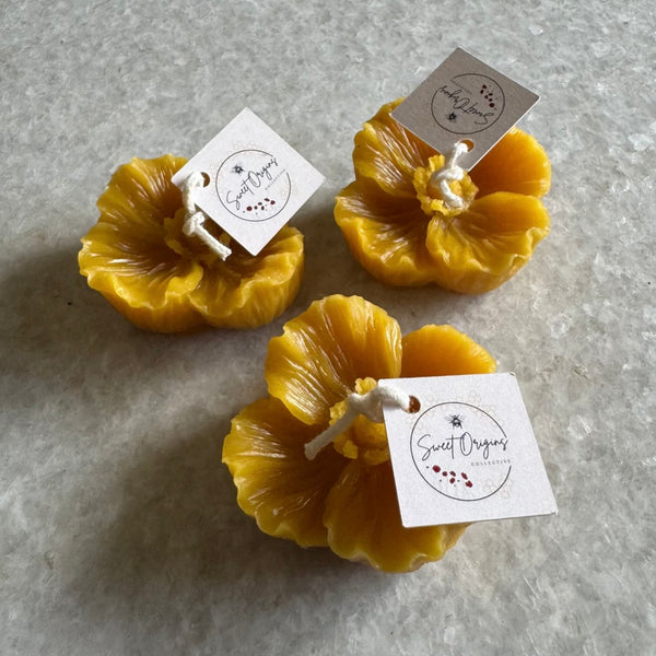 Poppy Flower Beeswax Candle 1oz